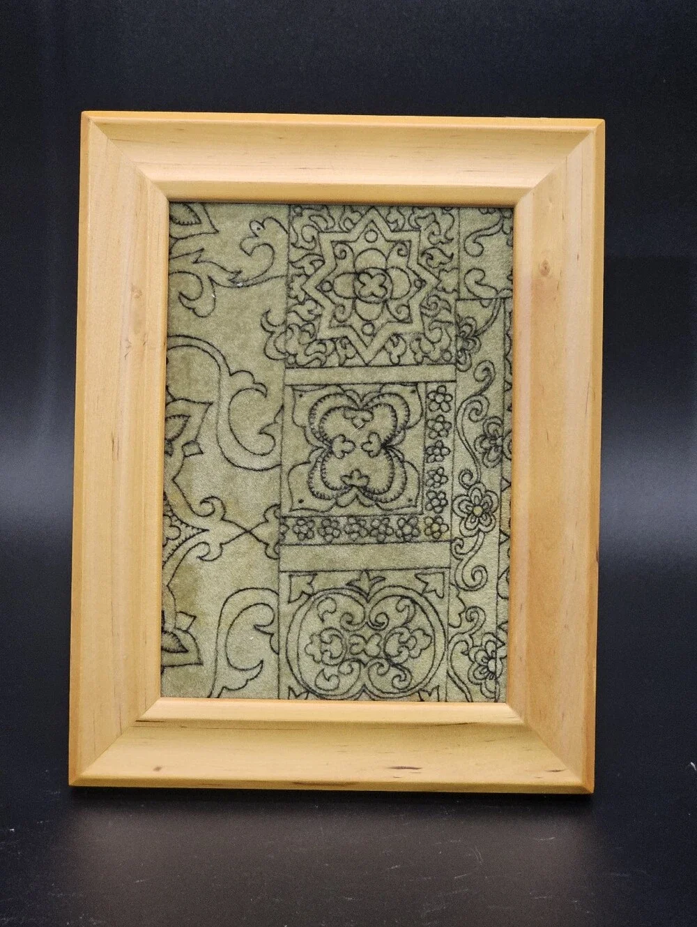 Framed 1970s Fabric